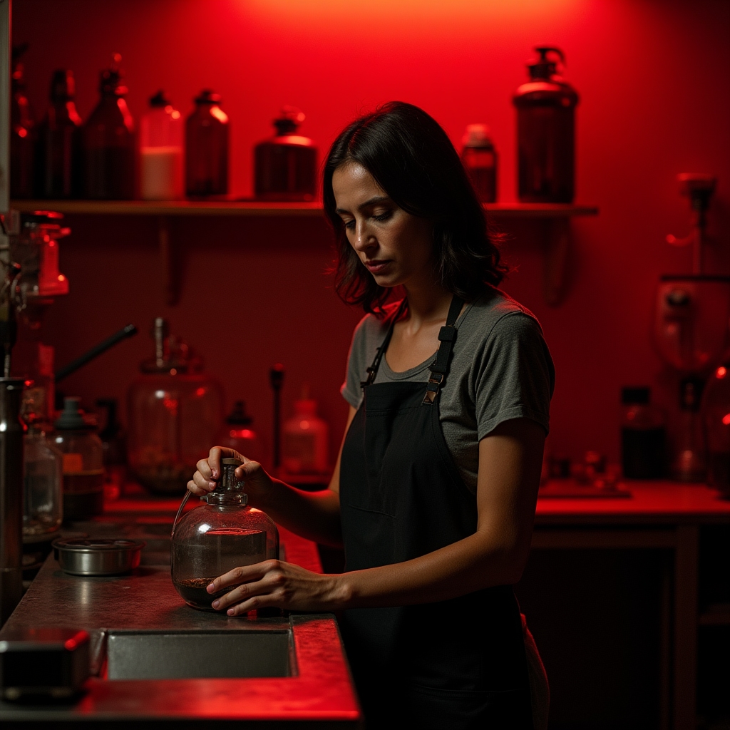 Wywoływanie filmów w ciemni fotograficznej